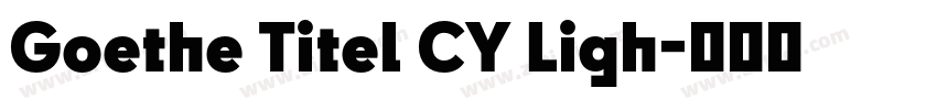 Goethe Titel CY Ligh字体转换
